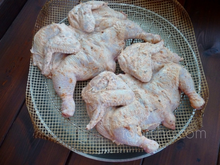 Цыплята жареные в сметане с сухой аджикой