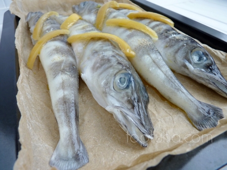 Ледяная рыба с солёными лимонами и пюре из сельдерея с картофелем