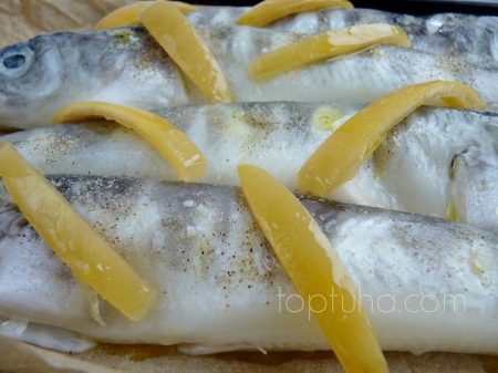 Ледяная рыба с солёными лимонами и пюре из сельдерея с картофелем