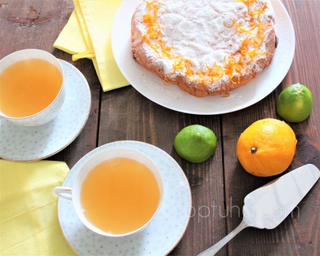 Мы делили апельсин (апельсиновый пирог и пряный цитрусовый напиток на конкурс "Нопитге-21")