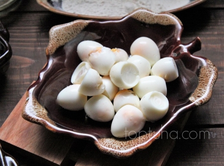 Шашлычки из перепелиных яиц (конкорц Пасхальный)